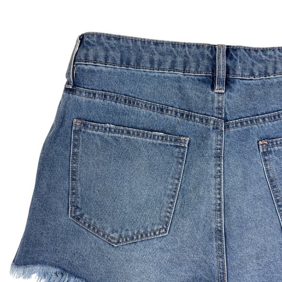 Tgla Denim Shorts Womens Size 30 High-Waisted Frayed Hem Casual Style - Picture 11 of 11